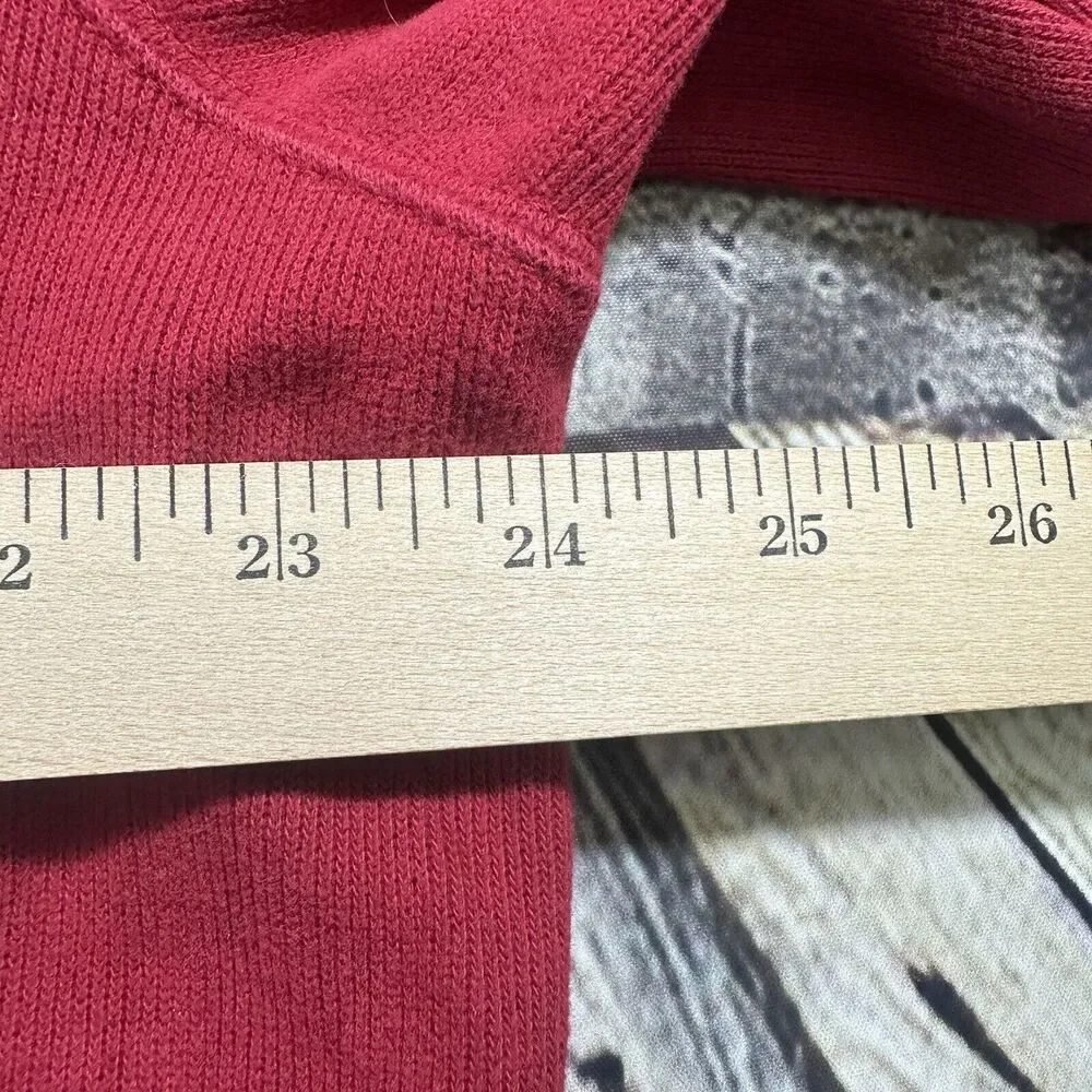 Polo Ralph Lauren Sweater Mens Large Red 1/4‎ Zip Pullover Pony Logo Preppy